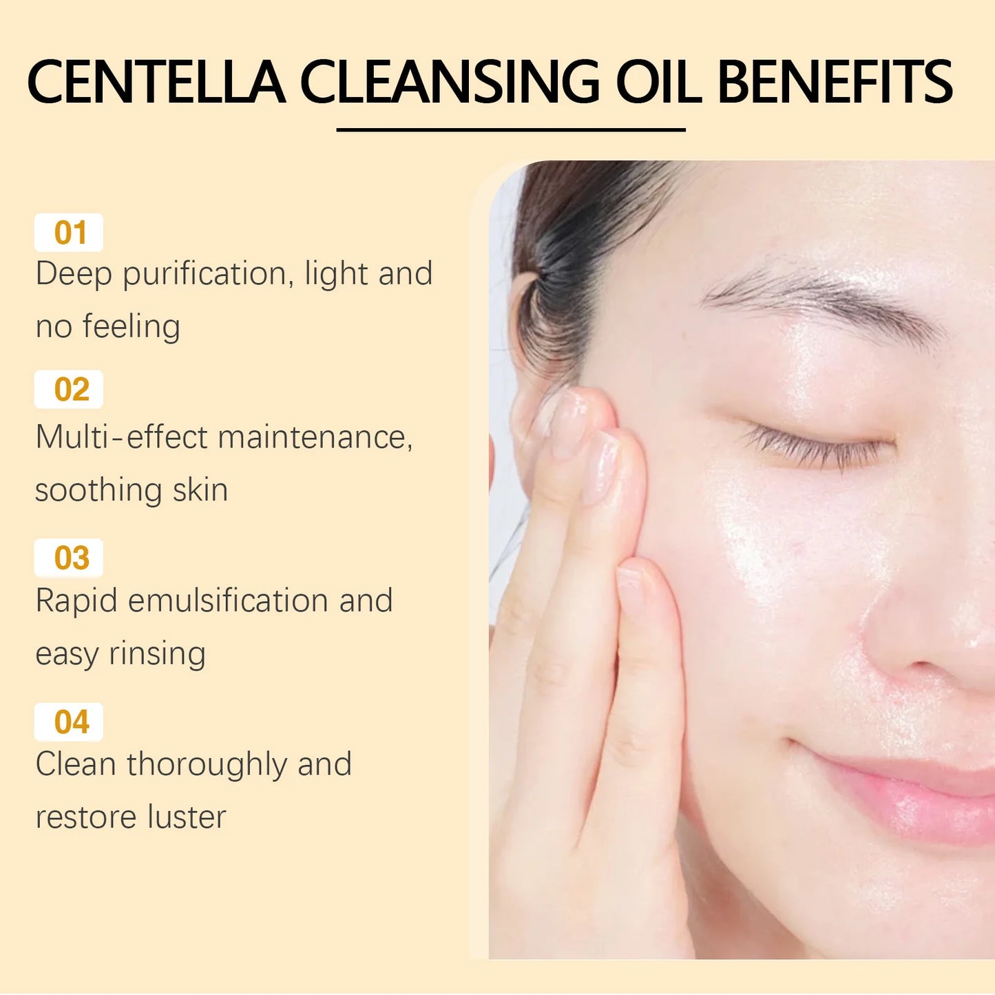 Centella Cleansing Oil for Cleaning Pores Disposable Makeup Remover Cottons Refreshing Sensitive Skin Care Makeup Remover Oil
