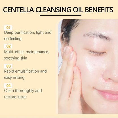 Centella Cleansing Oil for Cleaning Pores Disposable Makeup Remover Cottons Refreshing Sensitive Skin Care Makeup Remover Oil
